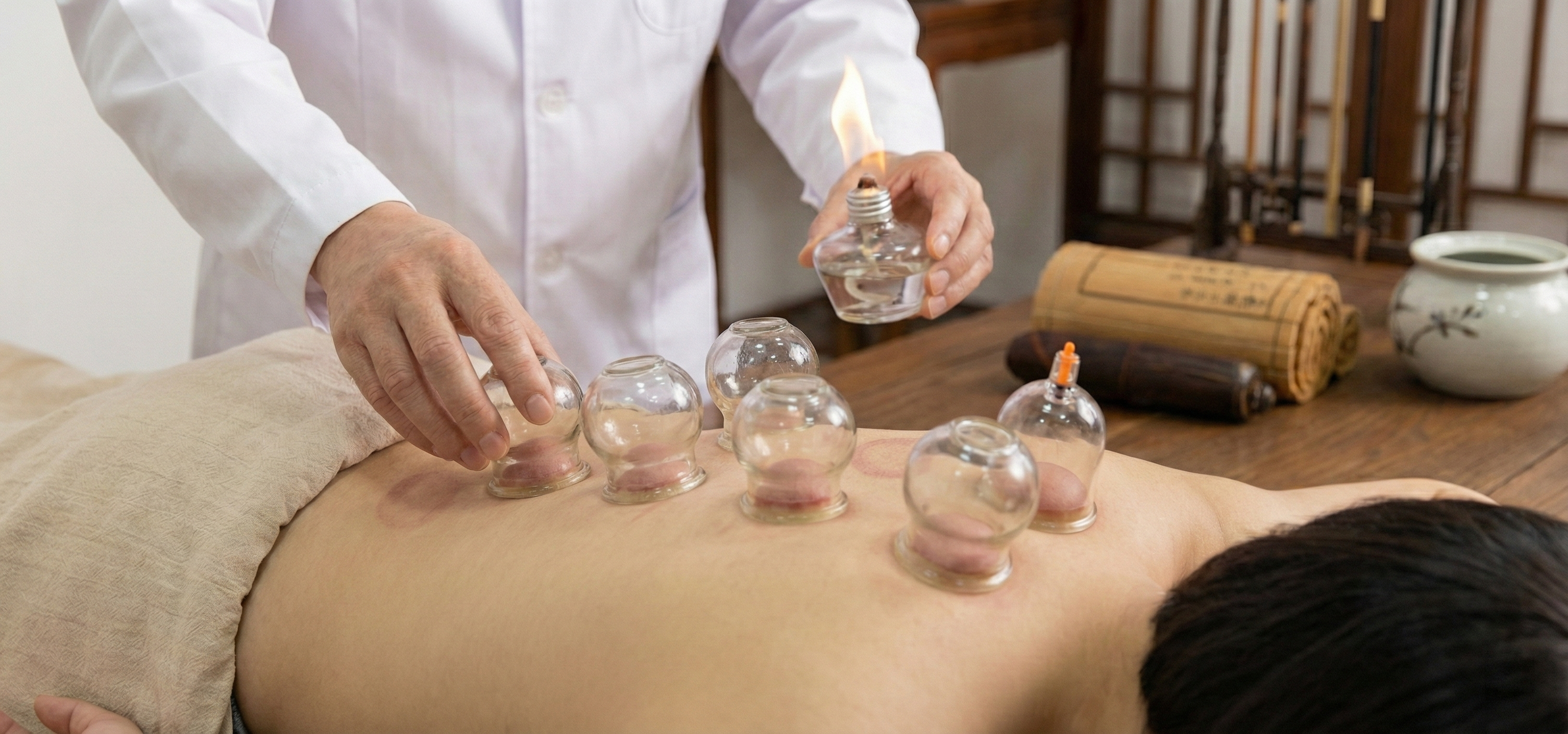 Cupping Therapy - 拔罐疗法 at Si Kiong TCM Johor Bahru